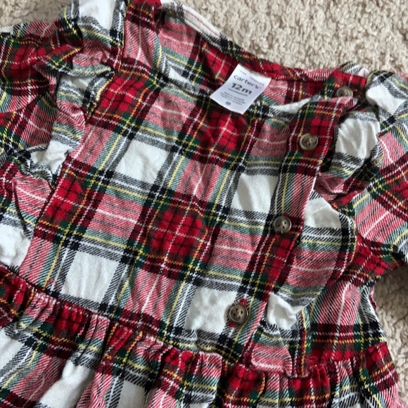 Christmas plaid Carter’s dress and bloomers 12M - Picture 6 of 6
